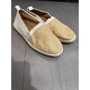 Zara Espadrille Shoes Men's 42 Brown Canvas Casual Pull-On Comfort Summer Beach